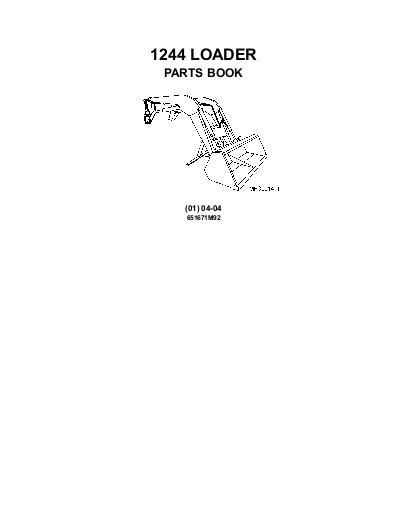 AGCO 1244 Loader Parts Book 651671M92 English