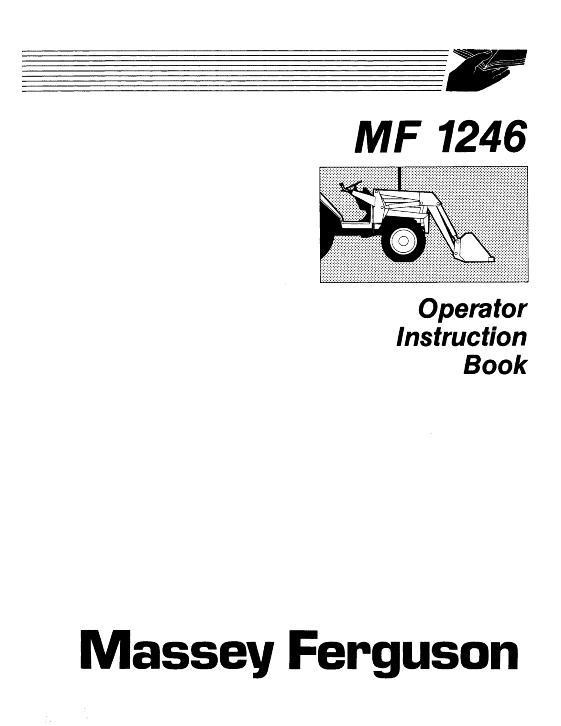 AGCO 1246 Loader Operator Manual 1449668M6 English