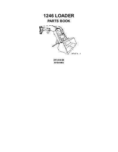 AGCO 1246 Loader Parts Book 651641M92 English