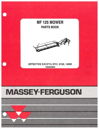 AGCO 125 Mower Parts Book 70003855 English