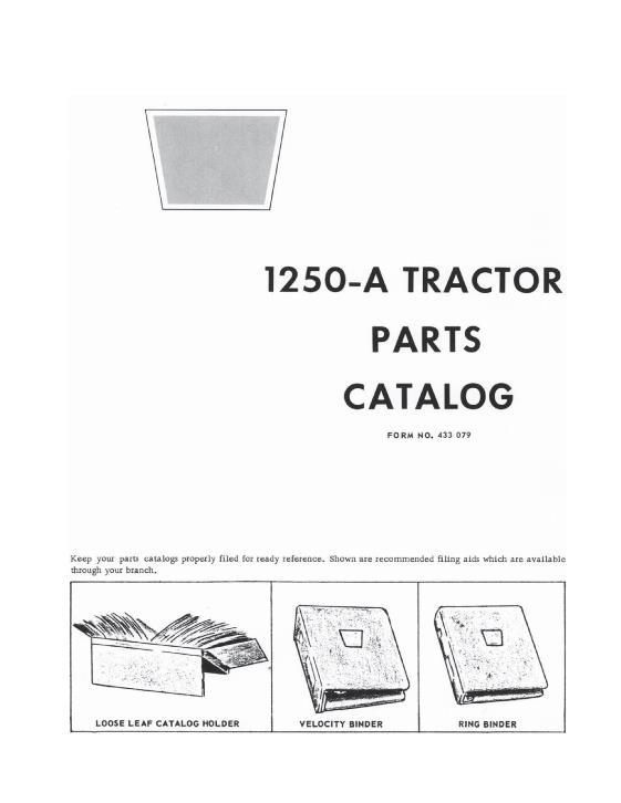 AGCO 1250-A 1250A Tractor Parts Book 433079 English
