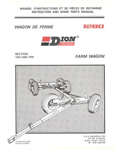 AGCO 1280 Farm Wagon Parts Book T481280P99 Multiple