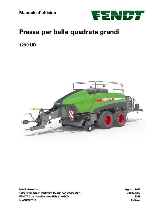 AGCO 1290 UD Baler (ultra density, CE) (packet) Service Manual 79037378C Italian