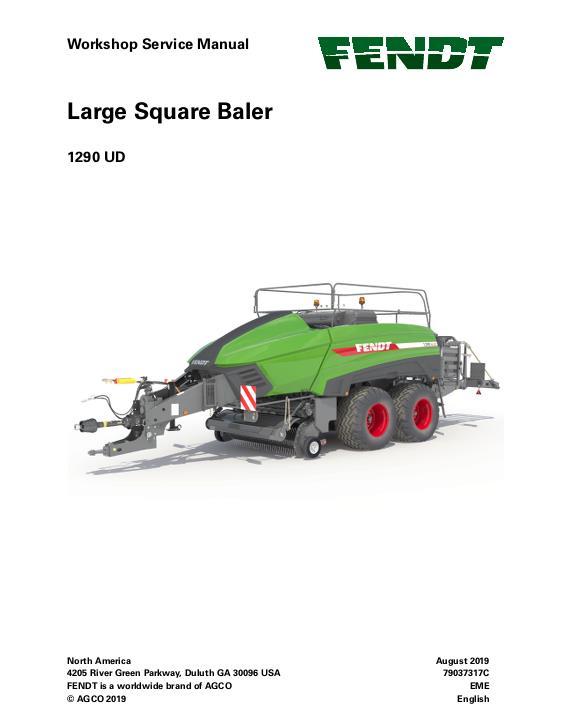 AGCO 1290 UD Baler (ultra density) (packet) Service Manual 79037317C English
