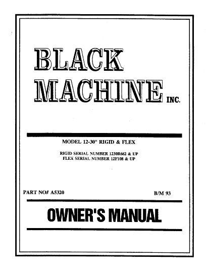 AGCO 12R30 Black Machine Planter (eff sn 1230R662, & sn 12F108, 1993) Operator Manual BA5320 English