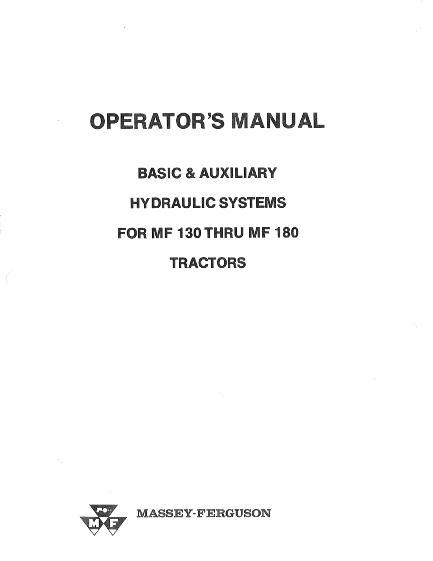 AGCO 130 135 150 165 175 180 Tractor (hydraulic systems) Operator Manual 690562M3 English