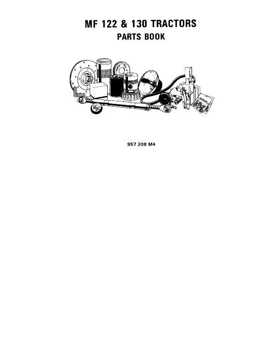AGCO 130 Tractor Parts Book 957208M4 English