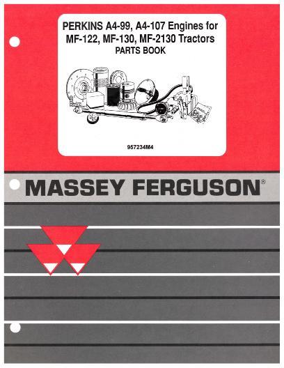 AGCO 130 Tractor (engine) Parts Book 957234M4 English