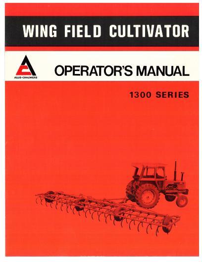 AGCO 1300 Cultivator (spring tooth) Operator Manual 72082173 English