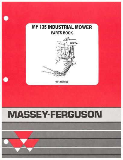 AGCO 135 Mower (side mount industrial sickle bar) Parts Book 651252M95 English
