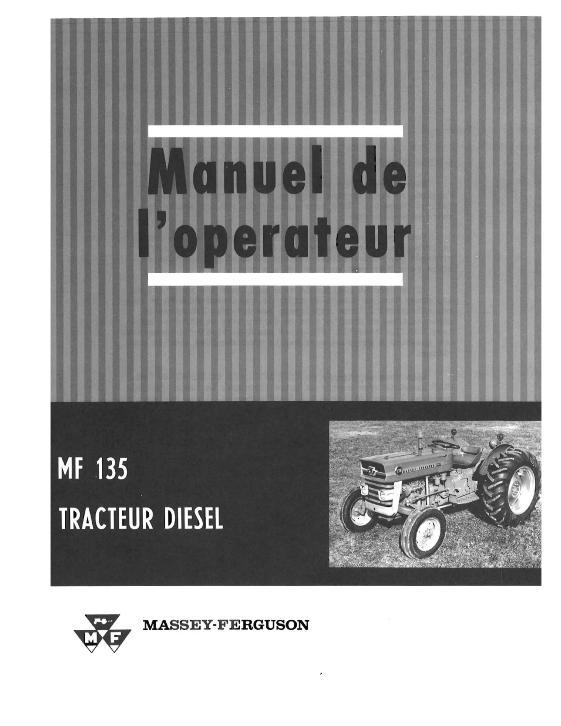AGCO 135 Tractor (Canada, diesel) Operator Manual 1448136F1 French