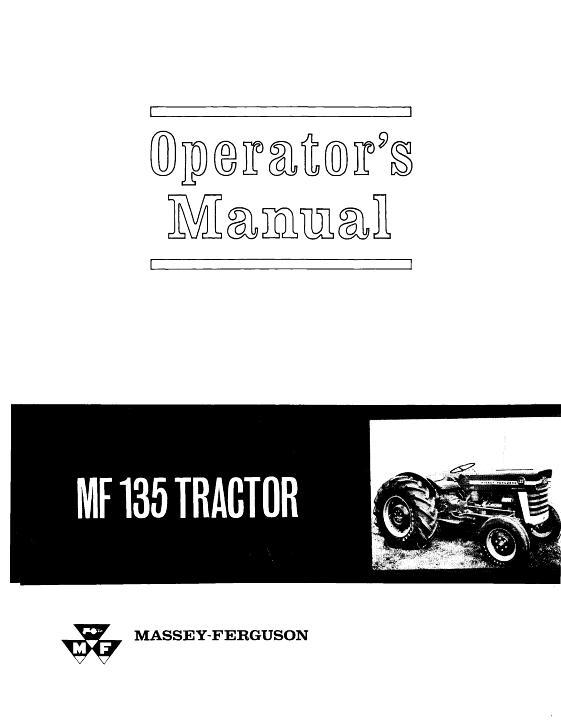 AGCO 135 Tractor (Canada, diesel, built in UK) Operator Manual 690724M1 English