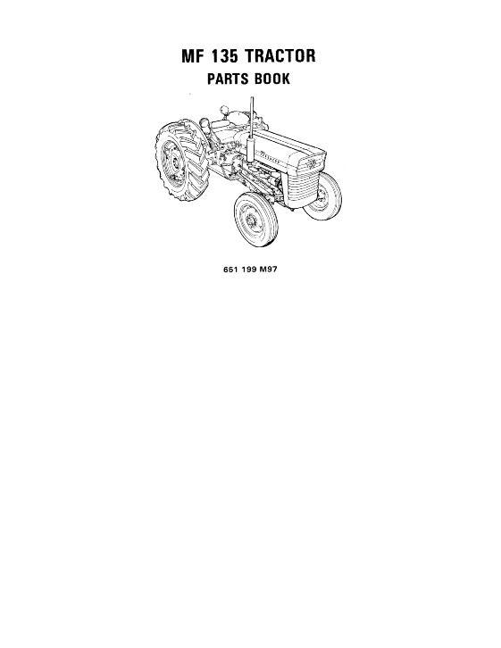 AGCO 135 Tractor (Continental gas, Perkins gas and diesel) Parts Book 651199M97 English