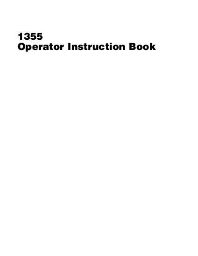AGCO 1355 Rotary Mower (roll conditioner) Operator Manual 700728201A English