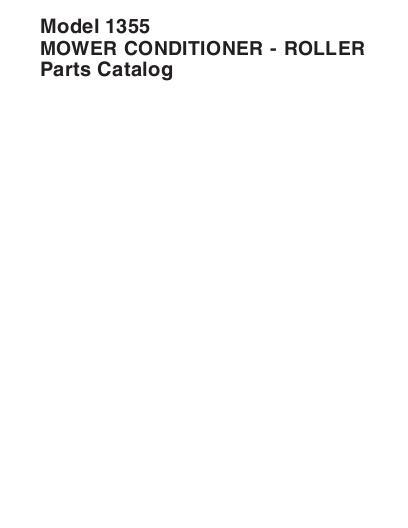 AGCO 1355 Rotary Mower (roll conditioner) Parts Book 700730145A English