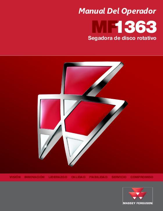 AGCO 1363 Mower Conditioner (rotary) Operator Manual 700734820A Spanish