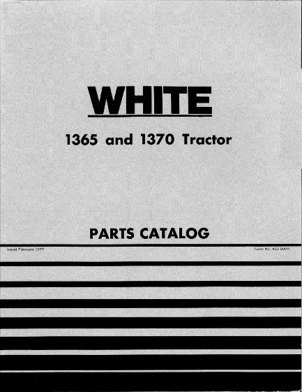 AGCO 1365 1370 Tractor Parts Book W433200A English