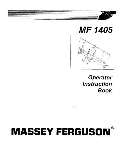 AGCO 1405 Dozer Blade Operator Manual 4263260M1 English