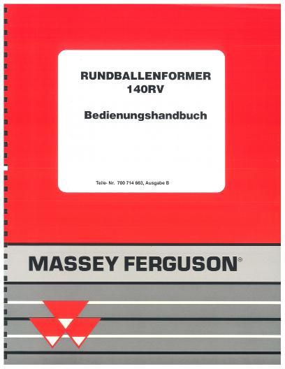 AGCO 140RV Round Baler (1997, CE) Operator Manual 700714663B German