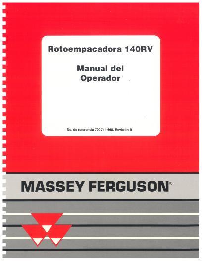 AGCO 140RV Round Baler (1997, CE) Operator Manual 700714665B Spanish