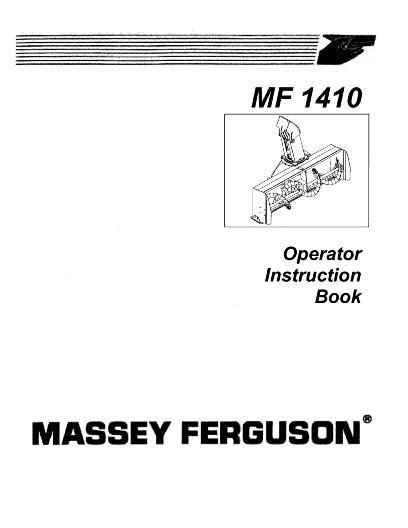 AGCO 1410 Snow Blower Operator Manual 4263097M2 English