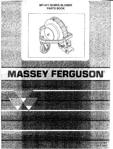AGCO 1411 Debris Blower (requires subframe) Parts Book 4263293M1 English