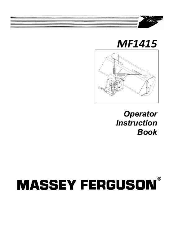 AGCO 1415 Rotary Broom (requires subframe) Operator Manual 4316254M2 English