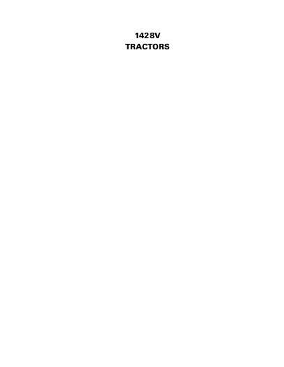 AGCO 1428V Compact Tractor (standard tranmission) (packet) Service Manual 1449562M1 English