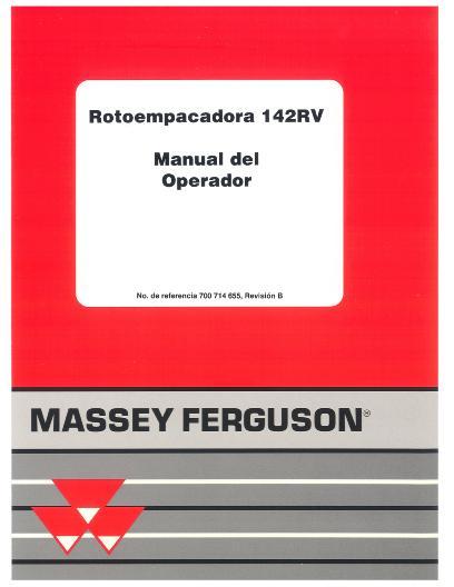 AGCO 142RV Round Baler (1997, CE) Operator Manual 700714655B Spanish