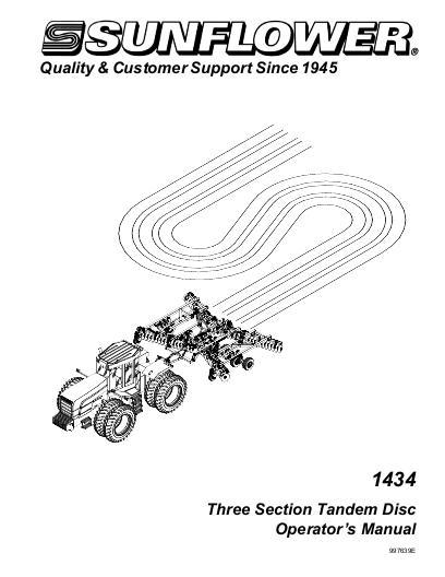 AGCO 1434 Disc Harrow (3 section) Operator Manual 997639SNE English