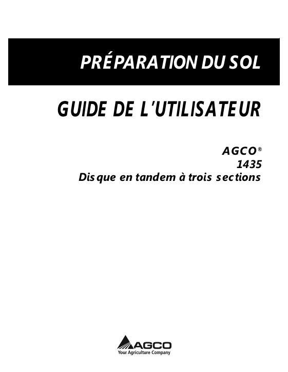 AGCO 1435 Three Section Tandem Disc RU Operator Manual 9971117ABF Russian