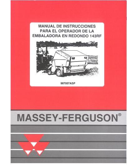 AGCO 143RF Baler Operator Manual 987057ASP Spanish