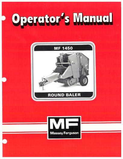 AGCO 1450 Round Baler Operator Manual 1449013M2 English
