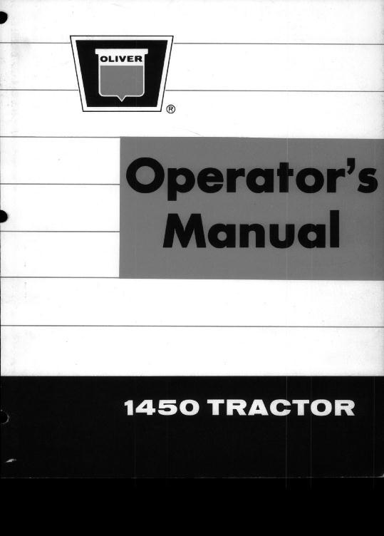 AGCO 1450 Tractor Operator Manual 432084 English