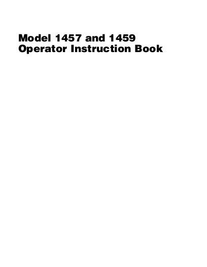 AGCO 1457 1459 Mower Conditioner (sn prior HR53999) Operator Manual 700722872G English