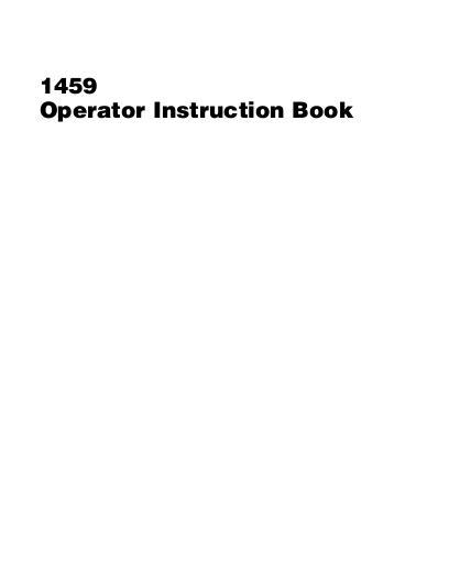 AGCO 1459 Mower Conditioner Operator Manual 700729534A English