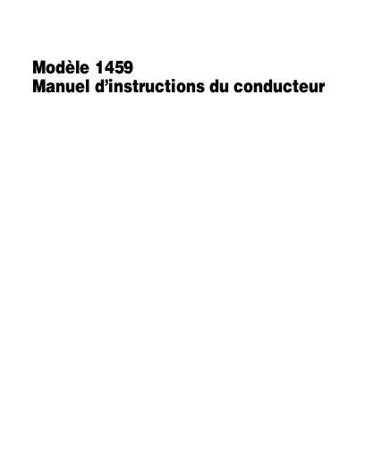 AGCO 1459 Mower Conditioner (eff sn HS53101) Operator Manual 700729535A French