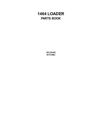 AGCO 1464 Loader Parts Book 651737M92 English