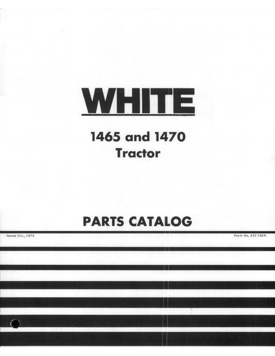 AGCO 1465 1470 Tractor Parts Book 433166A English