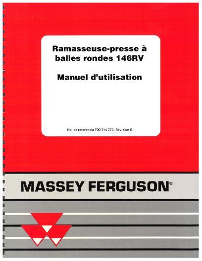 AGCO 146RV Baler (1997, CE) Operator Manual 700714773B French
