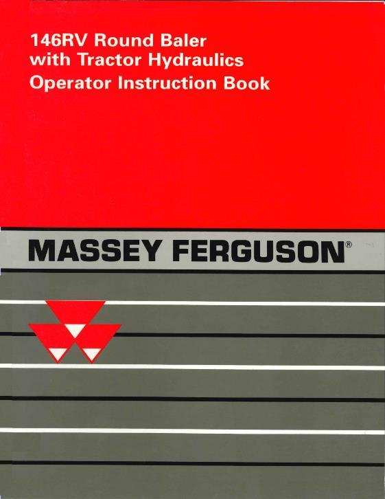 AGCO 146RV Round Baler (CE) Operator Manual 700714560 English