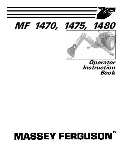 AGCO 1470 1475 1480 Backhoe Operator Manual 1449967M1 English