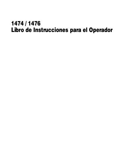 AGCO 1474 1476 Mower Conditioner (center pivot) Operator Manual 700729527F Spanish