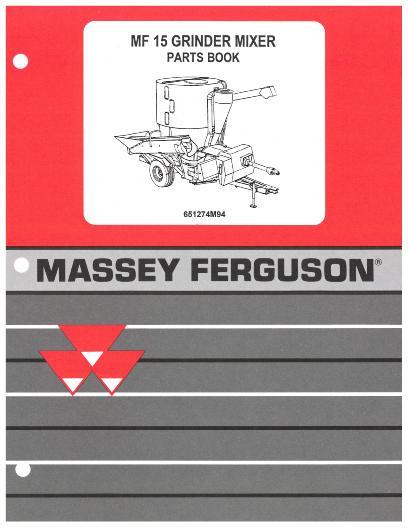AGCO 15 Grinder Mixer Parts Book 651274M94 English