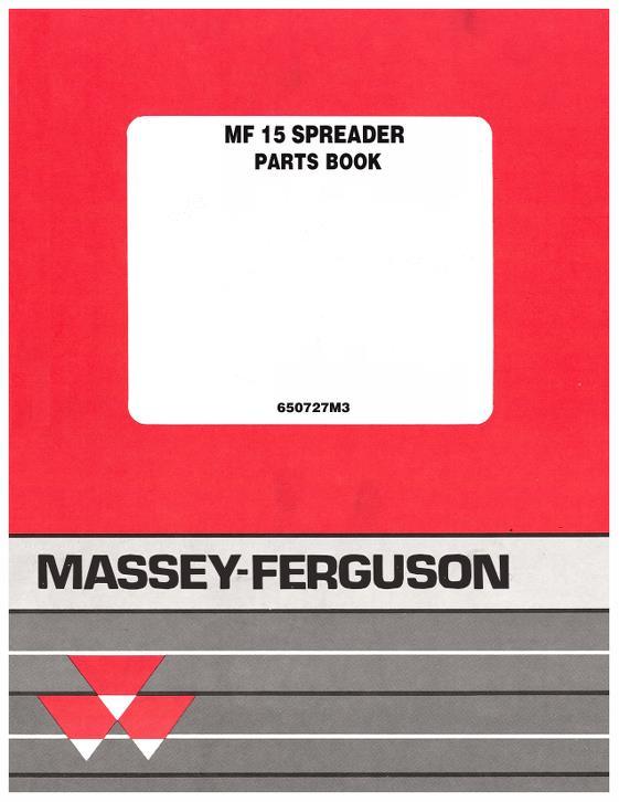 AGCO 15 Manure Spreader Parts Book 650727M3 English