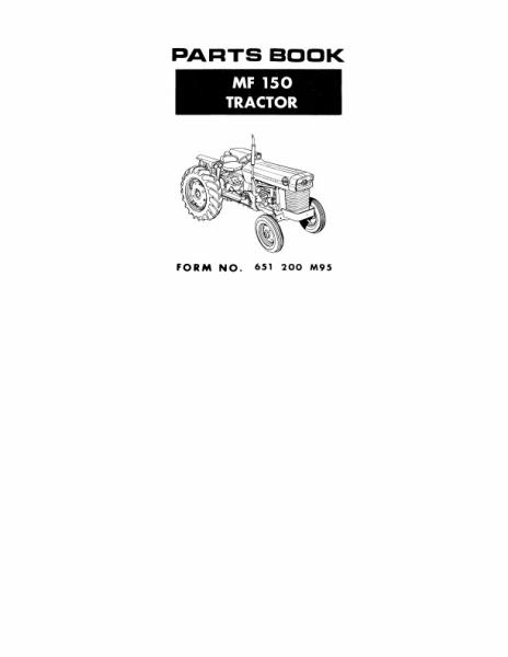 AGCO 150 Tractor (Continental gas, Perkins gas & diesel) Parts Book 651200M95 English