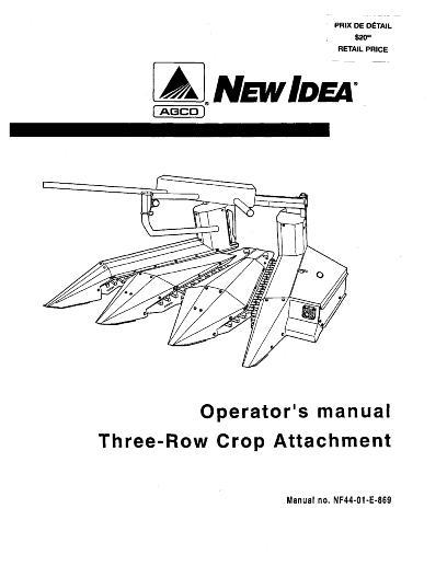 AGCO 1500 907 Corn Head (3 row) Operator Manual NF4401E869 English