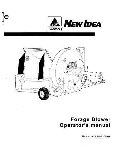 AGCO 1505 Forage Blower Operator Manual NS5503E889 English
