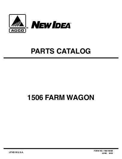 AGCO 1506 Farm Wagon Parts Book 79021699B English
