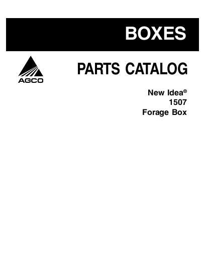 AGCO 1507 Forage Box (Dion, 2002) Parts Book 79021067B English